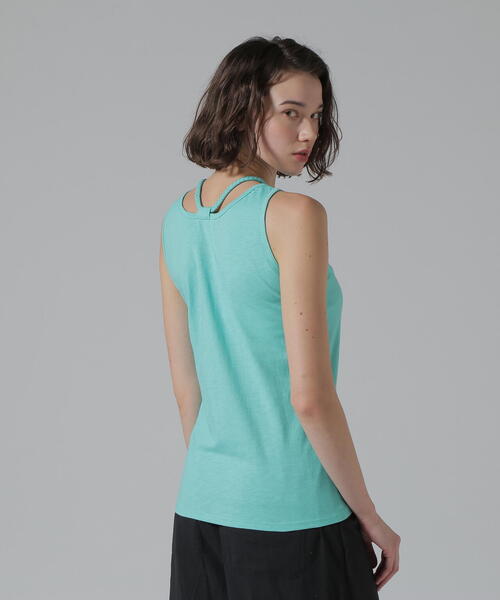 AVIREX（アヴィレックス）の「ブレード タンクトップ/BRAID TANK TOP（タンクトップ・レディース・オレンジ/ブルー/イエロー/ブラック/ホワイト系2/その他18/ピンク/ライム/オリーブ系/ブラック系その他3/ライトグリーン/ミント/ラベンダー・L/S/M）」の6枚目の写真