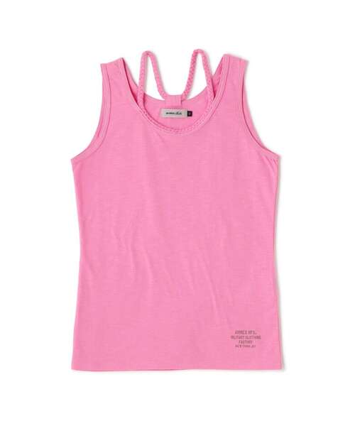 AVIREX（アヴィレックス）の「ブレード タンクトップ/BRAID TANK TOP（タンクトップ・レディース・オレンジ/ブルー/イエロー/ブラック/ホワイト系2/その他18/ピンク/ライム/オリーブ系/ブラック系その他3/ライトグリーン/ミント/ラベンダー・L/S/M）」の11枚目の写真