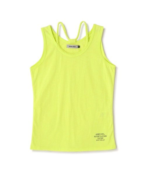 AVIREX（アヴィレックス）の「ブレード タンクトップ/BRAID TANK TOP（タンクトップ・レディース・オレンジ/ブルー/イエロー/ブラック/ホワイト系2/その他18/ピンク/ライム/オリーブ系/ブラック系その他3/ライトグリーン/ミント/ラベンダー・L/S/M）」の4枚目の写真