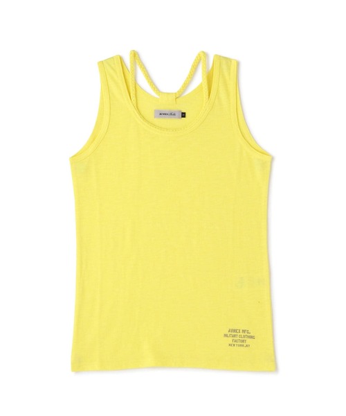 AVIREX（アヴィレックス）の「ブレード タンクトップ/BRAID TANK TOP（タンクトップ・レディース・オレンジ/ブルー/イエロー/ブラック/ホワイト系2/その他18/ピンク/ライム/オリーブ系/ブラック系その他3/ライトグリーン/ミント/ラベンダー・L/S/M）」の10枚目の写真