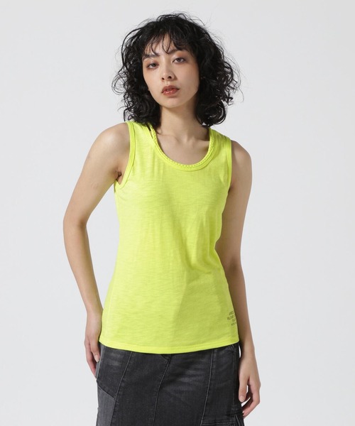 AVIREX（アヴィレックス）の「ブレード タンクトップ/BRAID TANK TOP（タンクトップ・レディース・オレンジ/ブルー/イエロー/ブラック/ホワイト系2/その他18/ピンク/ライム/オリーブ系/ブラック系その他3/ライトグリーン/ミント/ラベンダー・L/S/M）」の18枚目の写真