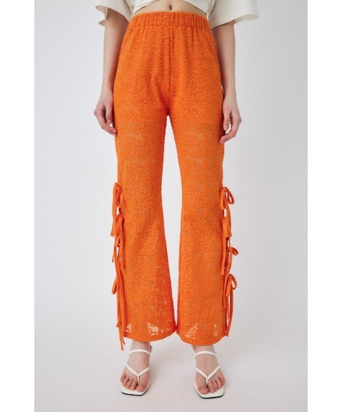 MOUSSY(マウジー)の「SIDE RIBBON LACE パンツ(その他パンツ・レディース・アイボリー/ブラック/オレンジ・1/2)」の13枚目の写真