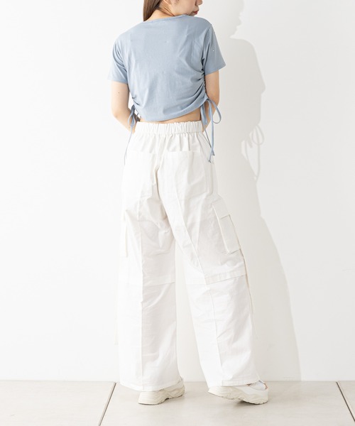 Chico（チコ）の「ラインストーン付サイドドロストチビT（Tシャツ/カットソー・レディース・ブラック/ブルー/グレー/ホワイト/ホワイト系その他2・FREE）」の18枚目の写真