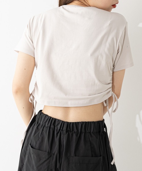 Chico（チコ）の「ラインストーン付サイドドロストチビT（Tシャツ/カットソー・レディース・ブラック/ブルー/グレー/ホワイト/ホワイト系その他2・FREE）」の21枚目の写真