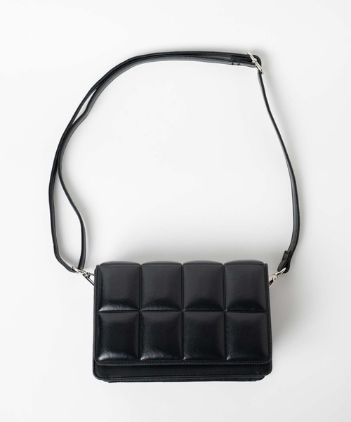 WEGO（ウィゴー）の「WEGO/PUパデッドミニショルダー（ショルダーバッグ・レディース・ホワイト/シルバー/ブラック・FREE）」の10枚目の写真