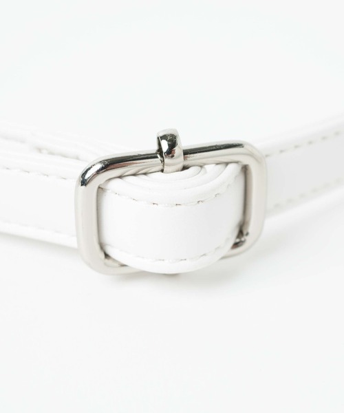 WEGO（ウィゴー）の「WEGO/PUパデッドミニショルダー（ショルダーバッグ・レディース・ホワイト/シルバー/ブラック・FREE）」の17枚目の写真