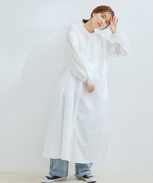 袖レースワンピース