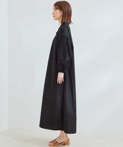 Jayro（ジャイロ）の「袖レースワンピース（ワンピース・レディース・ブラック/ホワイト系その他/ネイビー・M）」の11枚目の写真