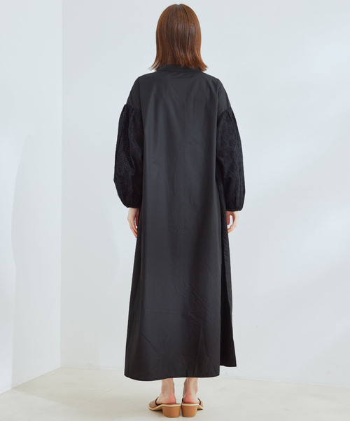 Jayro（ジャイロ）の「袖レースワンピース（ワンピース・レディース・ブラック/ホワイト系その他/ネイビー・M）」の12枚目の写真