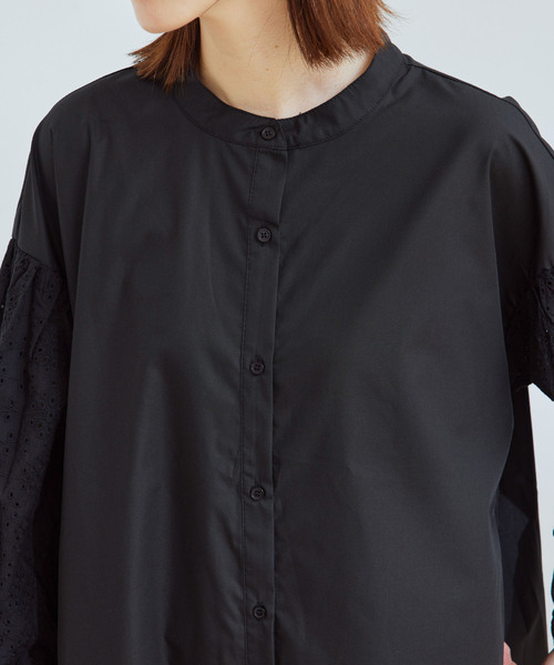 Jayro（ジャイロ）の「袖レースワンピース（ワンピース・レディース・ブラック/ホワイト系その他/ネイビー・M）」の13枚目の写真