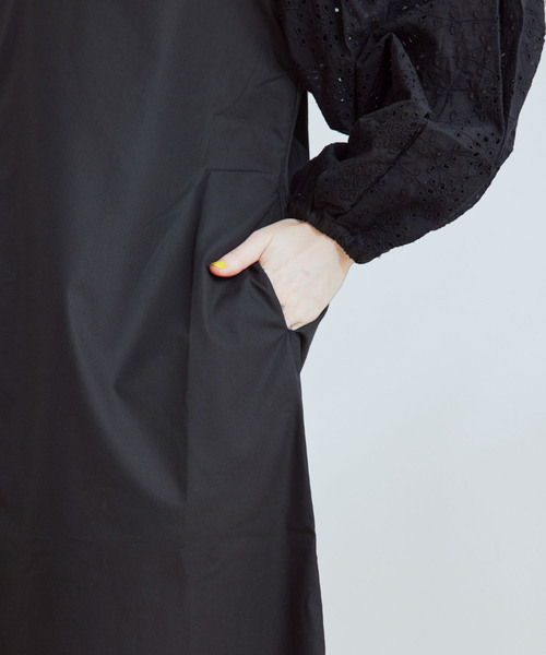 Jayro（ジャイロ）の「袖レースワンピース（ワンピース・レディース・ブラック/ホワイト系その他/ネイビー・M）」の16枚目の写真