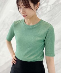 UNTITLED | 【着回しトップス／洗える】コットン混 シアーリブカットソー(Tシャツ/カットソー)