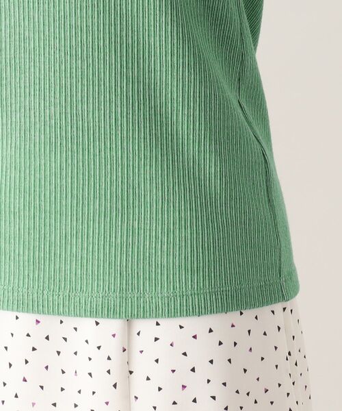 UNTITLED（アンタイトル）の「◆【さらりと着られる薄手トップス／洗える】コットン混 シアーリブカットソー（Tシャツ/カットソー・レディース・ブラック/ライトグレー/グリーン・50/02/04/48/00/44）」の10枚目の写真