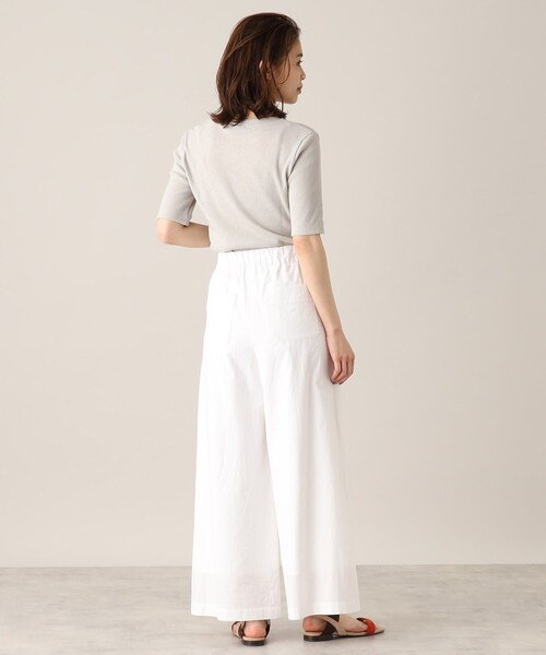 UNTITLED（アンタイトル）の「◆【さらりと着られる薄手トップス／洗える】コットン混 シアーリブカットソー（Tシャツ/カットソー・レディース・ブラック/ライトグレー/グリーン・50/02/04/48/00/44）」の17枚目の写真