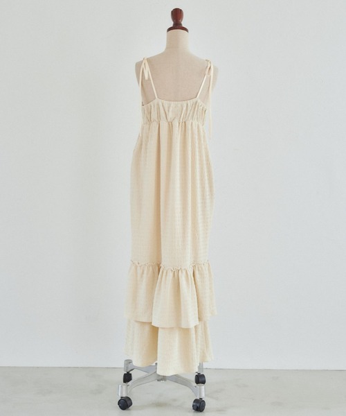 pomiii（ポミー）の「ぽこぽこティアードキャミワンピース（ワンピース