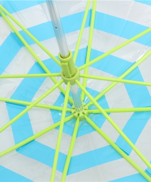 Ribbon hakka kid's（リボンハッカキッズ）の「【KIDS】Cａ　ｅｔ　ｌａボーダーかさ・45ｃｍ（長傘・キッズ・ブルー/ピンク・45cm）」の6枚目の写真