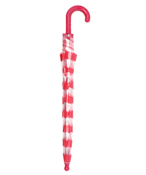 Ribbon hakka kid's（リボンハッカキッズ）の「【KIDS】Cａ　ｅｔ　ｌａボーダーかさ・45ｃｍ（長傘・キッズ・ブルー/ピンク・45cm）」の9枚目の写真