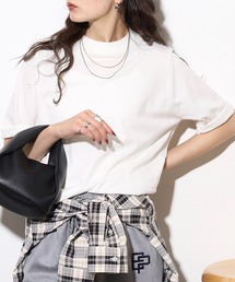 atONE プチハイネック半袖Tシャツ