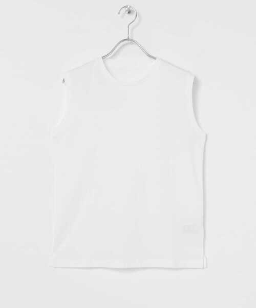 URBAN RESEARCH（アーバンリサーチ）の「『UR TECH』ノースリーブカットソー（Tシャツ/カットソー・レディース・ホワイト/ブラック/ホワイト系その他・FREE）」の2枚目の写真