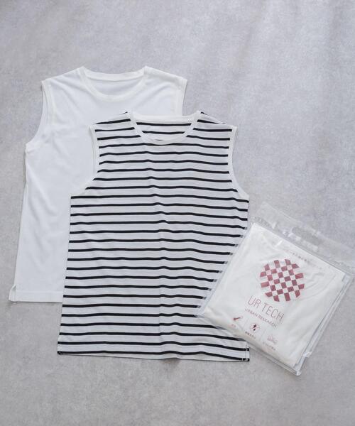 URBAN RESEARCH（アーバンリサーチ）の「『UR TECH』ノースリーブカットソー（Tシャツ/カットソー・レディース・ホワイト/ブラック/ホワイト系その他・FREE）」の6枚目の写真
