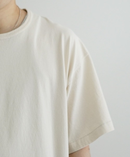 ETHOS(エトス)の「ETHOS FRINGE SS T(Tシャツ/カットソー・メンズ・ホワイト/グリーン・3/2)」の6枚目の写真