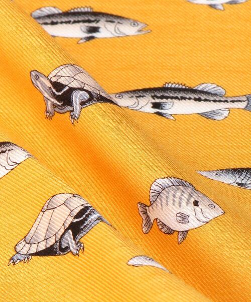 green label relaxing（グリーンレーベルリラクシング）の「GLR シーアイランド フィッシュ ハンカチ（ハンカチ/ハンドタオル・メンズ・ネイビー/オレンジ/ダークグリーン・FREE）」の8枚目の写真
