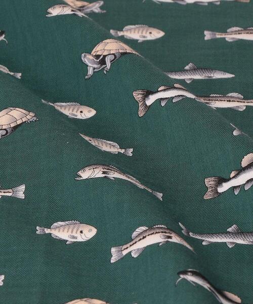 green label relaxing（グリーンレーベルリラクシング）の「GLR シーアイランド フィッシュ ハンカチ（ハンカチ/ハンドタオル・メンズ・ネイビー/オレンジ/ダークグリーン・FREE）」の9枚目の写真