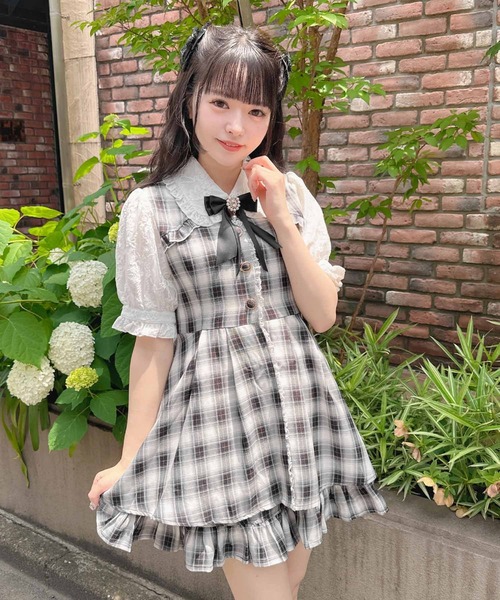 ROJITA（ロジータ）の「バイカラーレースチェック柄SETUP