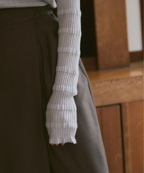 Happy John（ハッピージョン）の「sheer lame knit tops/シアーラメニットトップス（ニット/セーター・レディース・グレー/グリーン/ブラック・FREE）」の17枚目の写真