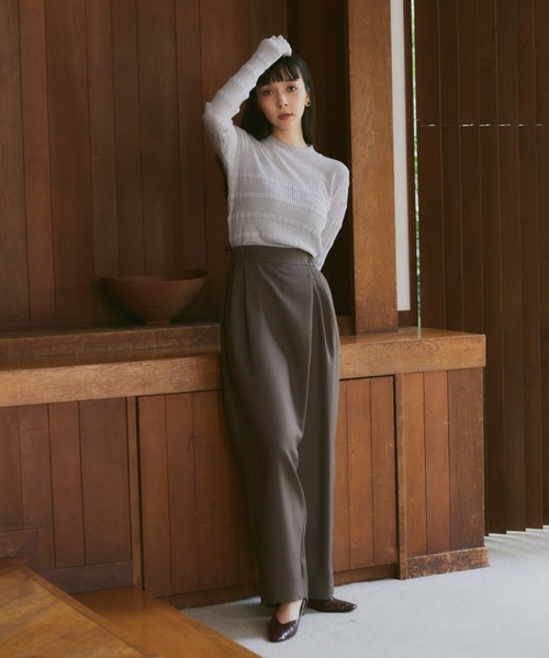 Happy John（ハッピージョン）の「sheer lame knit tops/シアーラメニットトップス（ニット/セーター・レディース・グレー/グリーン/ブラック・FREE）」の21枚目の写真