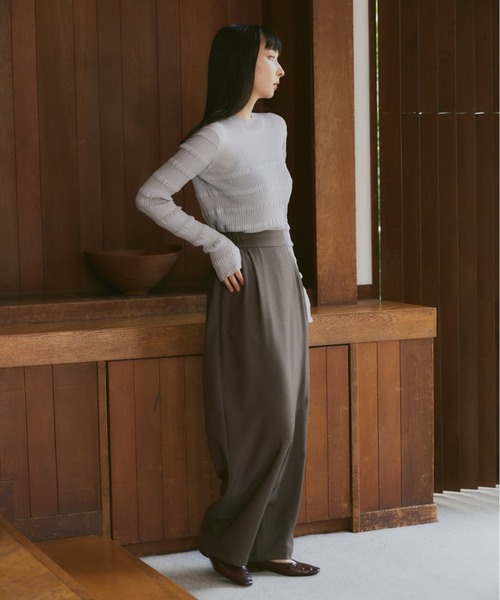 Happy John（ハッピージョン）の「sheer lame knit tops/シアーラメニットトップス（ニット/セーター・レディース・グレー/グリーン/ブラック・FREE）」の22枚目の写真