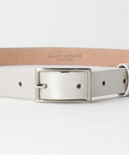 BEAUTY&YOUTH UNITED ARROWS(ビューティーアンドユースユナイテッドアローズ)の「メタリックレザー ベルト(ベルト・レディース・シルバー・FREE)」の3枚目の写真