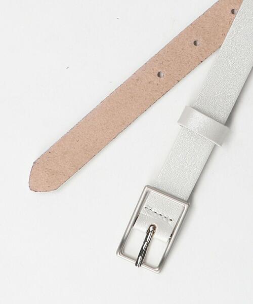 BEAUTY&YOUTH UNITED ARROWS(ビューティーアンドユースユナイテッドアローズ)の「メタリックレザー ベルト(ベルト・レディース・シルバー・FREE)」の4枚目の写真