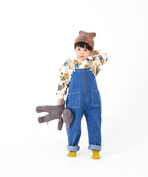 MAKE YOUR DAY（メイクユアデイ）の「オーバーオール■80～140cm（その他パンツ・キッズ・ブルー/ブラック/ブラウン・110/130/120/90/100/140/80）」の3枚目の写真