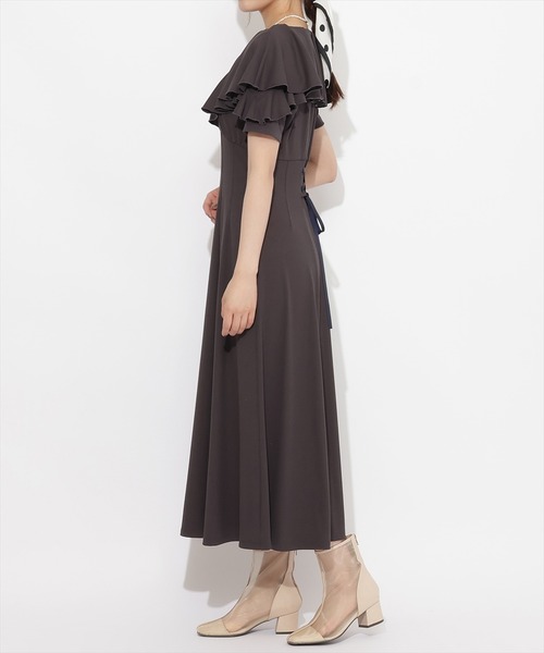 WILLSELECTION(ウィルセレクション)の「フリルカットソーワンピース(ワンピース・レディース・ボルドー/チャコールグレー/ブラック・MEDIUM)」の11枚目の写真