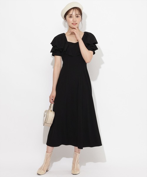 WILLSELECTION(ウィルセレクション)の「フリルカットソーワンピース(ワンピース・レディース・ボルドー/チャコールグレー/ブラック・MEDIUM)」の16枚目の写真