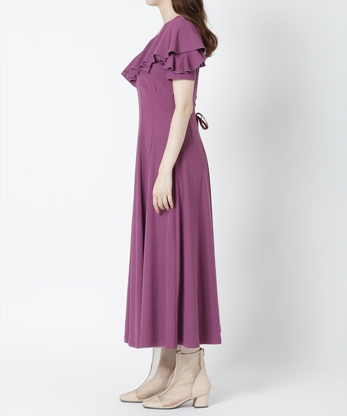 WILLSELECTION(ウィルセレクション)の「フリルカットソーワンピース(ワンピース・レディース・ボルドー/チャコールグレー/ブラック・MEDIUM)」の6枚目の写真
