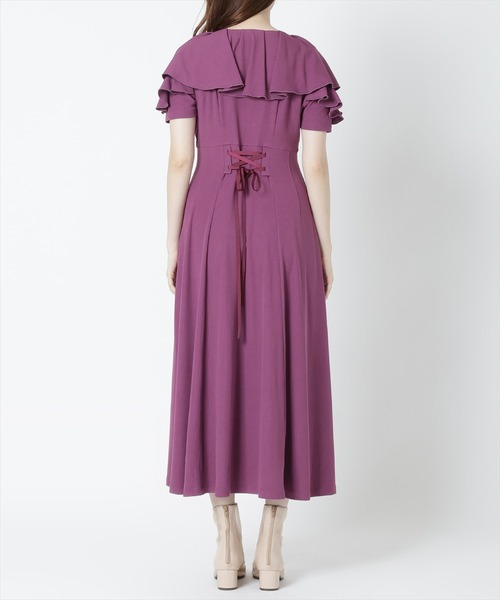 WILLSELECTION(ウィルセレクション)の「フリルカットソーワンピース(ワンピース・レディース・ボルドー/チャコールグレー/ブラック・MEDIUM)」の7枚目の写真