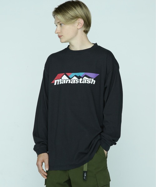 MANASTASH（マナスタッシュ）の「MANASTASH/マナスタッシュ/RE:CTN L/S SCHEME LOGO（Tシャツ/カットソー・メンズ・オフホワイト/イエロー/ブラック・2XL/M/XL/L）」の3枚目の写真