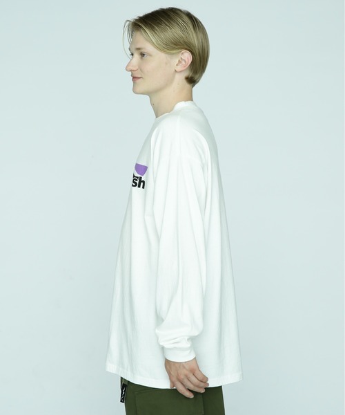 MANASTASH（マナスタッシュ）の「MANASTASH/マナスタッシュ/RE:CTN L/S SCHEME LOGO（Tシャツ/カットソー・メンズ・オフホワイト/イエロー/ブラック・2XL/M/XL/L）」の7枚目の写真