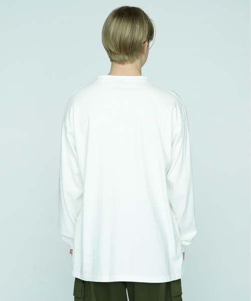 MANASTASH（マナスタッシュ）の「MANASTASH/マナスタッシュ/RE:CTN L/S SCHEME LOGO（Tシャツ/カットソー・メンズ・オフホワイト/イエロー/ブラック・2XL/M/XL/L）」の8枚目の写真