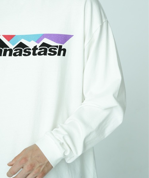 MANASTASH（マナスタッシュ）の「MANASTASH/マナスタッシュ/RE:CTN L/S SCHEME LOGO（Tシャツ/カットソー・メンズ・オフホワイト/イエロー/ブラック・2XL/M/XL/L）」の9枚目の写真