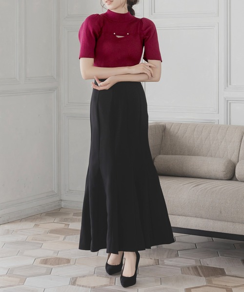 Julia Boutique(ジュリアブティック)の「ボリュームマーメイドスカート/23542(スカート・レディース・ブラック/プラム/ボルドー・ONE)」の5枚目の写真