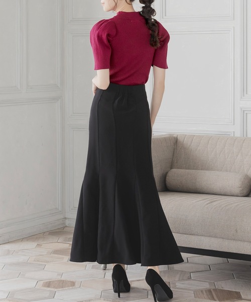 Julia Boutique(ジュリアブティック)の「ボリュームマーメイドスカート/23542(スカート・レディース・ブラック/プラム/ボルドー・ONE)」の6枚目の写真