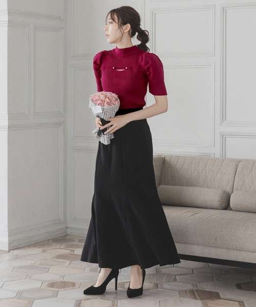 Julia Boutique(ジュリアブティック)の「ボリュームマーメイドスカート/23542(スカート・レディース・ブラック/プラム/ボルドー・ONE)」の7枚目の写真