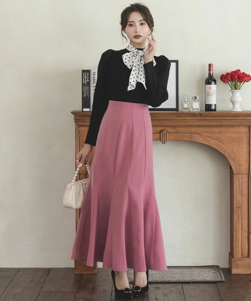 Julia Boutique(ジュリアブティック)の「ボリュームマーメイドスカート/23542(スカート・レディース・ブラック/プラム/ボルドー・ONE)」の8枚目の写真
