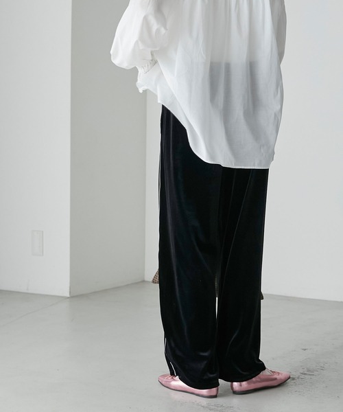 forksy.(フォルクシー)の「【forksy.】ベロアラインイージーパンツ(その他パンツ・レディース・ブラック/チャコール/ネイビー/グリーン・FREE)」の11枚目の写真