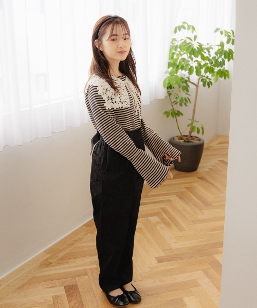 flower（フラワー）の「ブルーミングレースカラー（付け襟・レディース・ホワイト・FREE）」の4枚目の写真