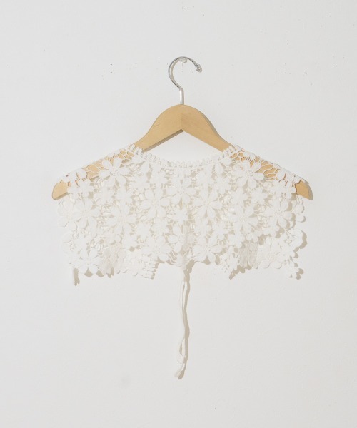 flower（フラワー）の「ブルーミングレースカラー（付け襟・レディース・ホワイト・FREE）」の7枚目の写真