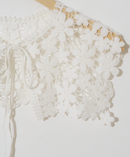 flower（フラワー）の「ブルーミングレースカラー（付け襟・レディース・ホワイト・FREE）」の9枚目の写真